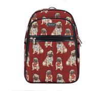 Signare Tapisserie Sac dos pour femme Sac dos d'ordinateur Sac dos pour femme en motif chien carlin (BKPK-PUG)