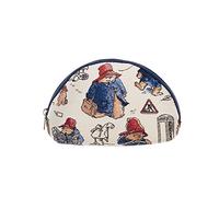 Signare - Trousse à maquillage Paddington Bear Tapisserie | Tissu tissé respectueux de l'environnement | Compartiment principal zippé avec poche intérieure | Étiquette Paddington prête à offrir, bleu,