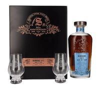 Signatory Vintage BOWMORE 45 Years Old 30th ANNIVERSARY 1972 46,7% Vol. 0,7l in Holzkiste with 2 glasses