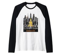 Signature Bangkok City Skyline Thaïlande Bouddha Souvenir Manche Raglan