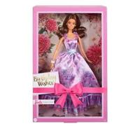 Signature Barbie - Joyeux Anniversaire En Robe Satinée Lilas - Poupée Mannequin - 6 Ans Et +