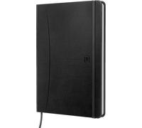 Signature Cahier A5 Feuilles Blanches, Couverture Extra Rigide Cousue, 80 Feuilles, Couleur Noire