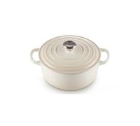 Le Creuset Cocotte Signature en fonte émaillée avec couvercle 24 cm ronde 4,2 L Meringue
