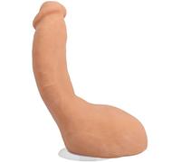 Signature Cocks - James Deen Ultraskyn Gode réaliste avec ventouse amovible Vac-U-Lock | Sensation réaliste, détails texturés et compatibilité avec harnais - Vanille - Pour adultes uniquement