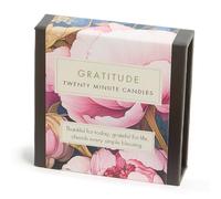Signature Collection - Gratitude (Floral) Lot de 12 bougies de vingt minutes avec support en céramique