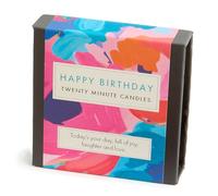 Signature Collection - Joyeux anniversaire (abstrait) 12 bougies de vingt minutes avec support en céramique