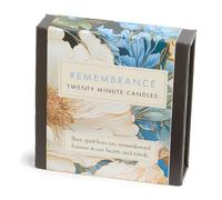 Signature Collection Lot de 12 bougies de vingt minutes avec support en céramique Motif floral