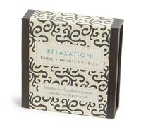 Signature Collection Lot de 12 bougies de vingt minutes avec support en céramique Relaxation