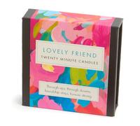 Signature Collection - Lovely Friend (abstrait) Lot de 12 bougies de vingt minutes avec support en céramique