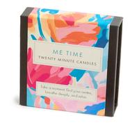 Signature Collection - Me Time (abstrait) Lot de 12 bougies de vingt minutes avec support en céramique