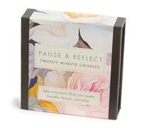 Signature Collection - Pause & Reflect (Floral) Lot de 12 bougies de vingt minutes avec support en céramique