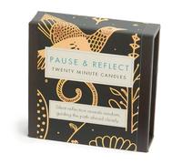 Signature Collection - Pause & Reflect (Folk) Lot de 12 bougies de vingt minutes avec support en céramique
