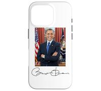 Signature et Portrait de Barack Obama Coque pour iPhone 16 Pro