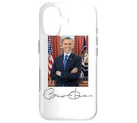 Signature et Portrait de Barack Obama Coque pour iPhone 17