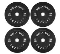 Signature Fitness Disques de poids olympiques de 5,1 cm avec moyeu en acier, ensemble de 22,7 kg, 2 x 4,5 kg, 2 x 6,8 kg