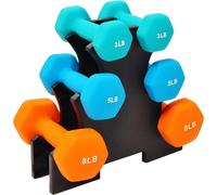 Signature Fitness Lot De 2 Haltères En Néoprène,Antidérapants,Anti-Roulement,Forme Hexagonale,Colorés,Paires Ou Ensembles