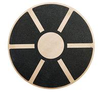 Signature Fitness Planche d'équilibre antidérapante en bois - 39,5 cm de diamètre - Rotation à 360° - Pour entraînement de stabilité - Noir