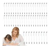 Signature Pen - Lot de 50 stylos à clic en métal, papeterie tendance avec pince argentée multifonction pour infirmières, professionnels, élites, école, voyage, enseignants à domicile