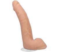 Signature Series - Quinton James ULTRASKYN Gode réaliste de 24,1 cm - Design double densité avec ventouse amovible Vac-U-Lock, compatible avec harnais, sans phtalates - Vanille - Pour adultes