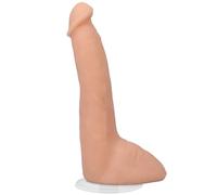 Signature Series - Roman Todd ULTRASKYN Gode réaliste de 20,3 cm - Design double densité avec ventouse amovible Vac-U-Lock - Compatible avec harnais, sans phtalates - Vanille - Pour adultes uniquement