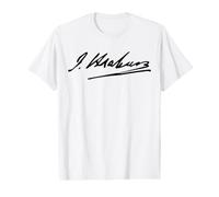 Signatures Johannes Brahms Compositeur de Musique Classique T-Shirt Graphique avec Valeur