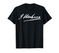 Signatures Johannes Brahms Compositeur de Musique Classique T-Shirt Graphique avec Valeur