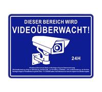 Signaux de - Caméra de sécurité auto-adhésive, étiquette de caméra d'information | Impression vidéo résistante intempéries, caméra pour portes, fenêtres, garage, clôture de jardin,