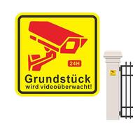 Signaux de caméra de sécurité extérieurs, autocollant d'observation vidéo avec signal de caméra de sécurité | Panneau adhésif avec protection UV imperméable