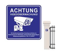 Signaux d'observation vidéo pour l'extérieur : en métal, notification et enregistrement, étiquette de dissuasion visuelle, d'informations périmétriques, tableau d'annonces publiques |