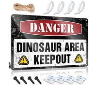 Signaux et signaux de sécurité Danger Dinosaur Area Keep Out Metal Sign Man Cave Decor Mancave Stuff for Men (Taille : 20 x 30 cm)