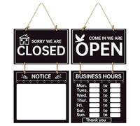 Signaux ouverts pour les entreprises | Panneaux horaires d'ouverture pour entreprises, kits interchangeables de panneaux horaires, panneaux décoratifs de bienvenue pour petites entreprises, magasins