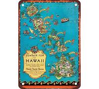 SIGNCHAT 1932 Summer Fun en Hawai Plaque en métal 20,3 x 30,5 cm