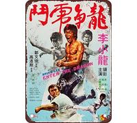 SIGNCHAT 1973 Bruce Lee Enter el Dragon Plaque en métal 20,3 x 30,5 cm