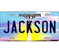 SIGNCHAT Jackson Mississippi State Plaque d'immatriculation 15 x 30 cm