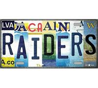 SIGNCHAT Plaque d'immatriculation Raiders 15 x 30 cm