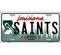 SIGNCHAT Saints Louisiana State Plaque d'immatriculation 15 x 30 cm