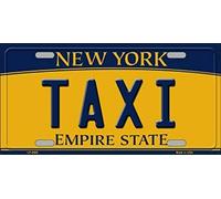SIGNCHAT Signcat Plaque d'immatriculation Fantaisie Taxi New York State 15 x 30 cm
