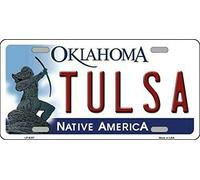SIGNCHAT Tulsa Oklahoma State Plaque d'immatriculation 15 x 30 cm