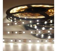 Signcomplex Bande LED flexible 3528 Ruban LED SMD avec ruban autocollant 3M 5m une bobine 12V DC (Blanc Naturel)