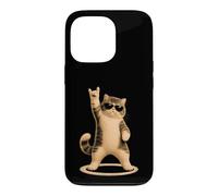 Signe à Main Cat Rock Funny Pet Lover Music Concert Mom Dad Coque pour iPhone 13 Pro
