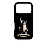 Signe à Main Cat Rock Funny Pet Lover Music Concert Mom Dad Coque pour iPhone 17 Pro