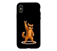Signe à Main Cat Rock Funny Pet Lover Music Concert Mom Dad Coque pour iPhone X/XS