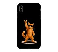 Signe à Main Cat Rock Funny Pet Lover Music Concert Mom Dad Coque pour iPhone XS Max