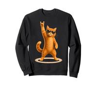 Signe à Main Cat Rock Funny Pet Lover Music Concert Mom Dad Sweatshirt