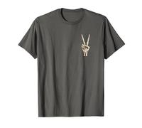 Signe à Main on Some Nonchalant Meme Freaky Skeleton T-Shirt