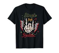 Signe à Main Squelette Rockin Jingle Bell Rockin Strat Festif T-Shirt