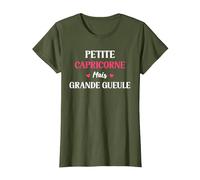 Signe Astrologique Capricorne T-Shirt, Femme, Olive, XS