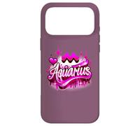 Signe Astrologique du Zodiaque Verseau Rose Coque pour iPhone 17 Pro Max