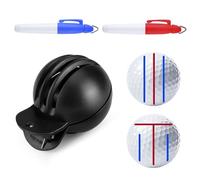 Signe de balle d'alignement, Pochoir pour marquer une balle de Golf,Outil de tracer Lignes de Golf Imperméables à Séchage Rapide - Outil d'alignement avec 2 Stylos impe