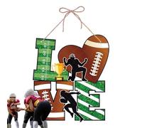 Signe De Bienvenue De Football - Signe Mur En Bois | Rustique Pas Fade Fade Easy Installation Serline Pour Les Portes De Salle De Football Vacances Thanksgiving Décor Extérieur Intérieur